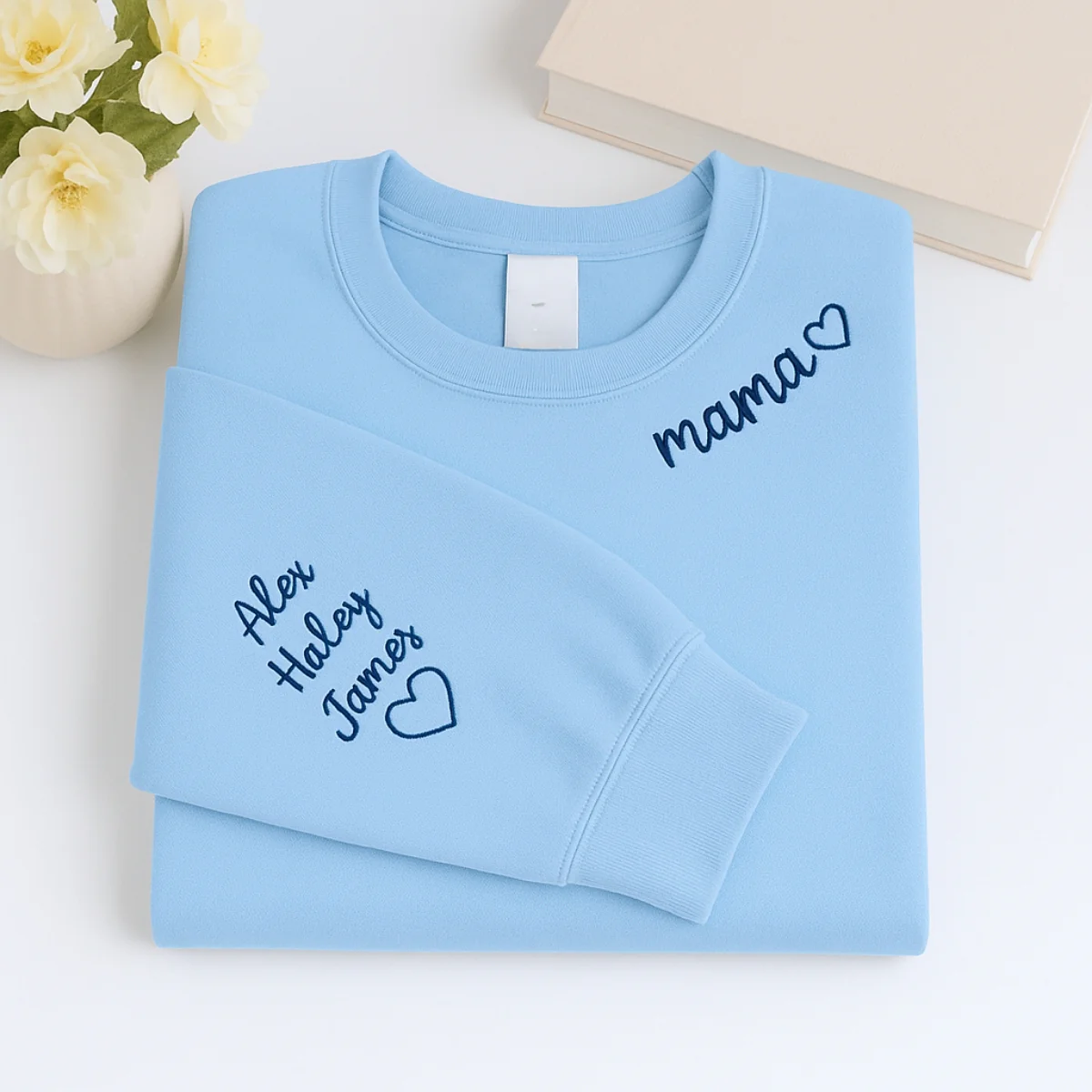 Personalized Mama Embroidered Sweatshirts - Custom Mom Hoodie With Kids Names - Mother's Day Gift - Image 5