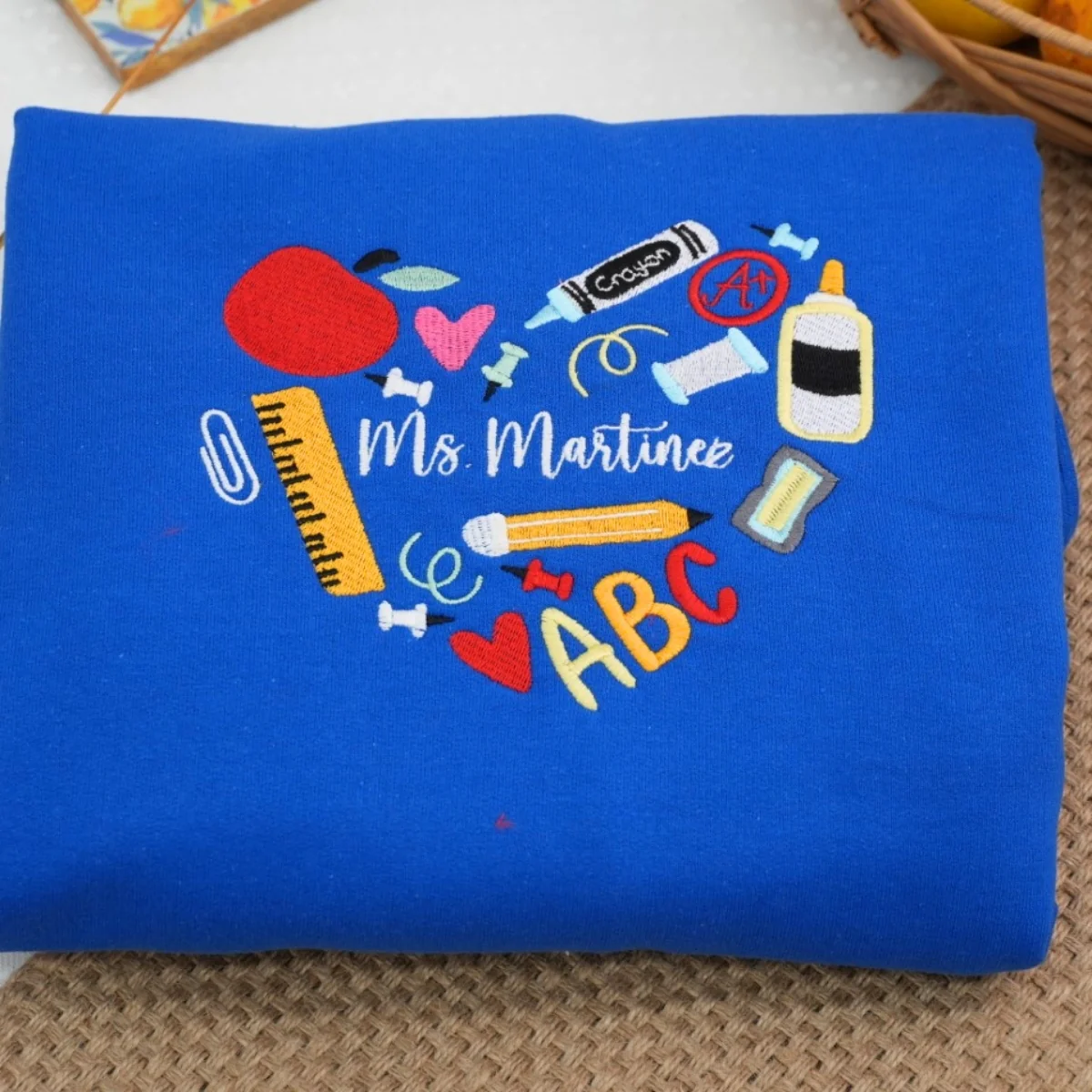 Personalized Teacher Hoodies | Custom Educator Name Embroidered Zip-Up - Back to School Gift - Image 3