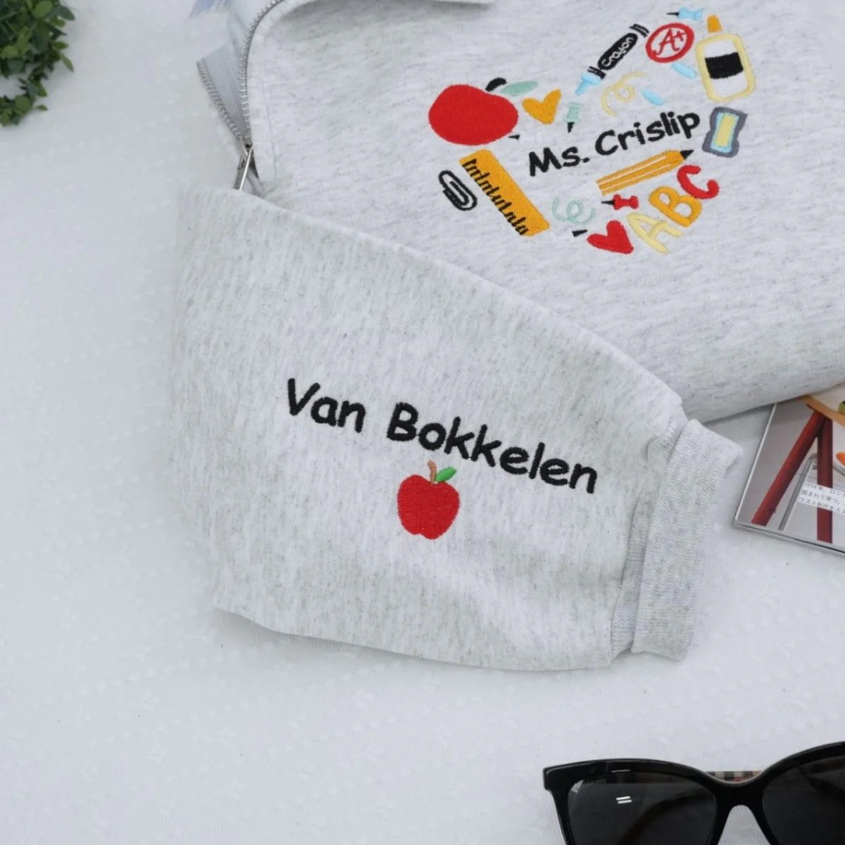 Teacher Custom Hoodies - Educator Embroidered Zip-Up Sweatshirts - Back to School Gift - Image 6