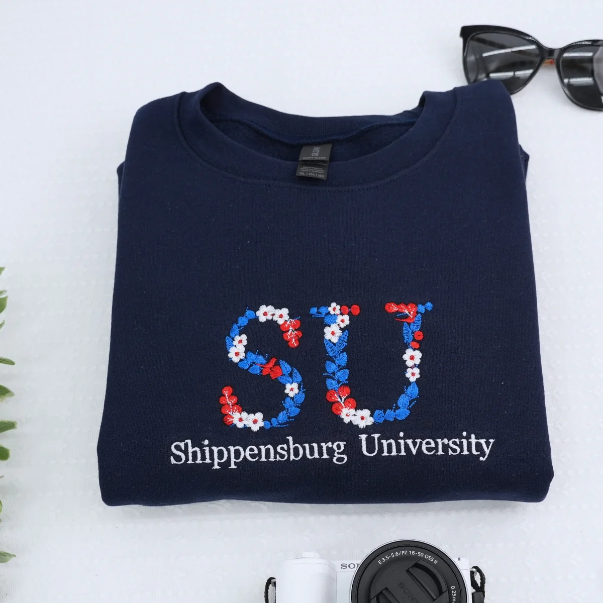 Personalized University Sweatshirts - Custom College Floral Embroidery - Premium School Apparel Design - Image 3