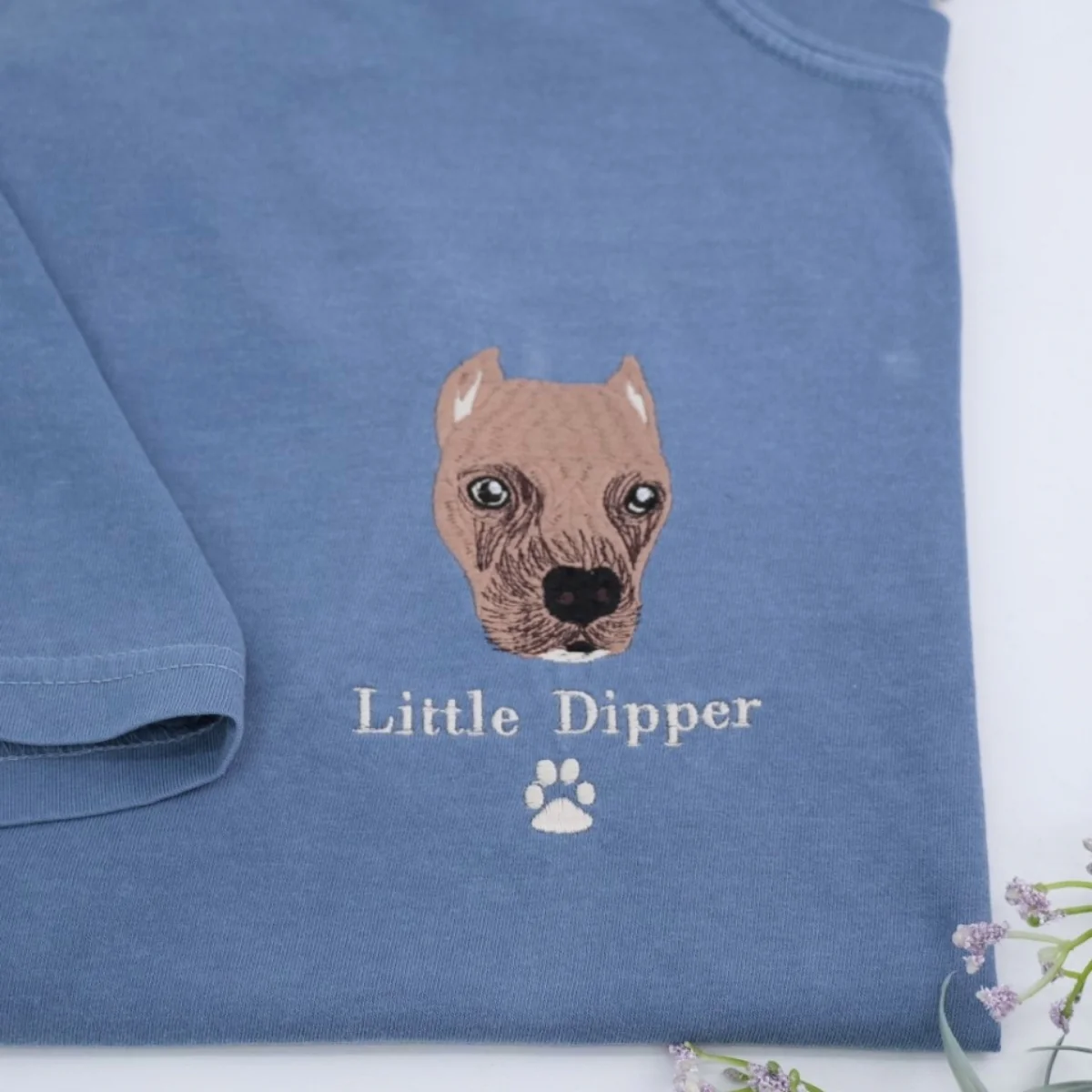 Pet Portrait Custom T-Shirts - Dog Face Embroidered Shirts - Personalized Pet Memorial - Image 2