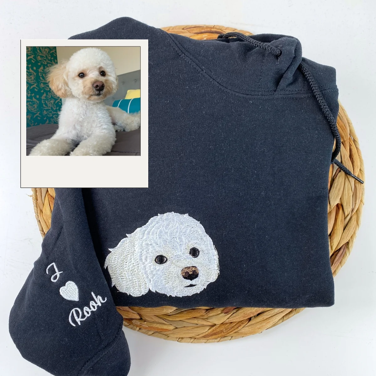 Pet Portrait Hoodies Custom - Dog Face Embroidered Sweatshirts - Personalized Pet Parent Gift - Image 4