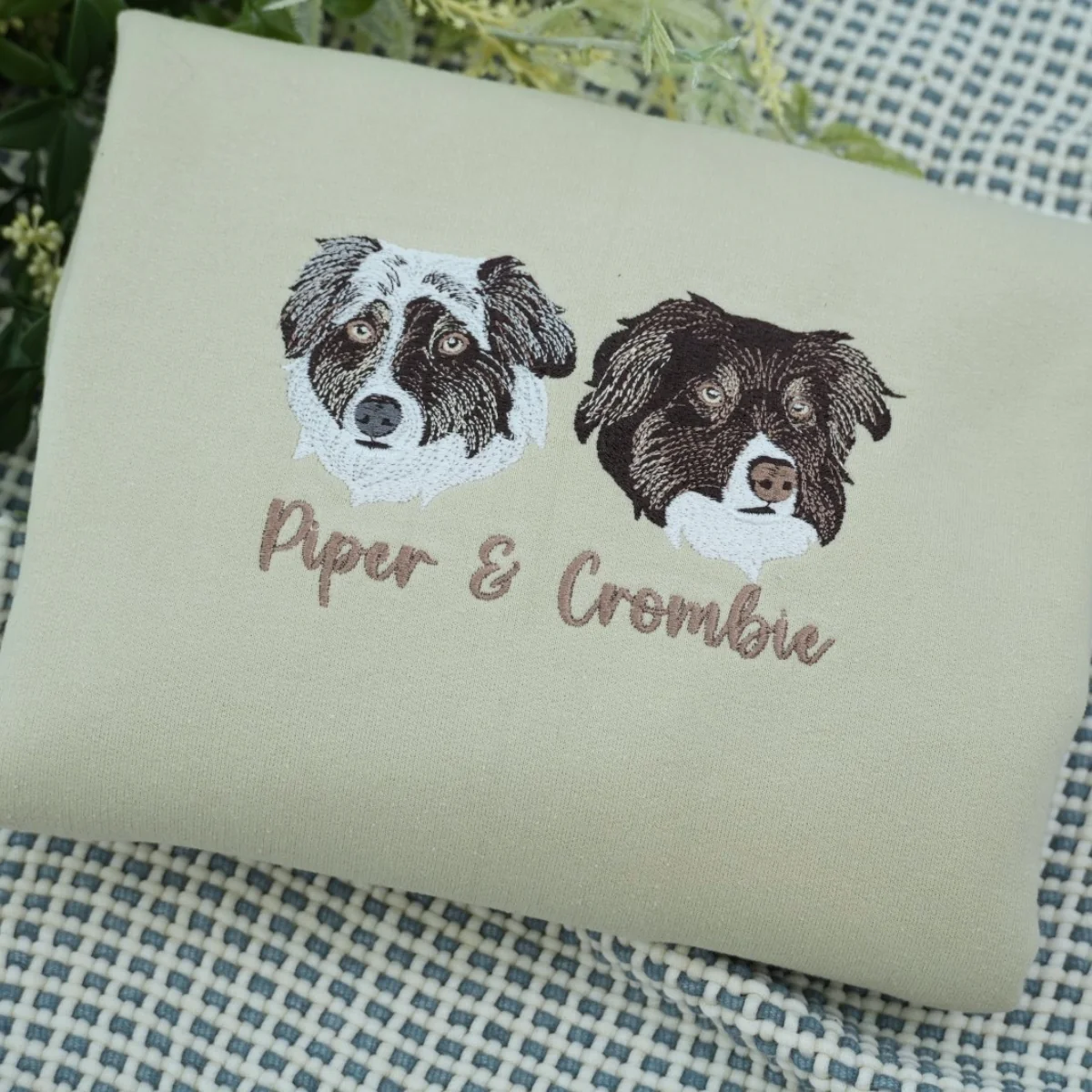 Pet Portrait Sweatshirts - Custom Pet Names Embroidered Apparel - Minimalist Pet Parent Gift - Image 8