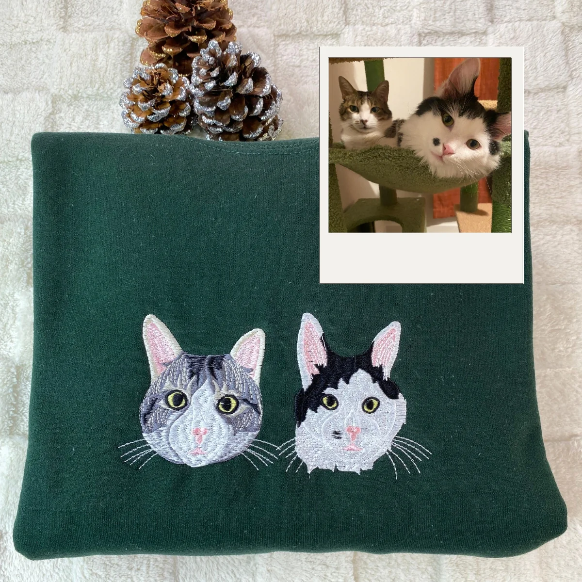 Photo to Embroidery Cat Hoodies - Custom Pet Face Sweatshirts from Your Picture - Image 7