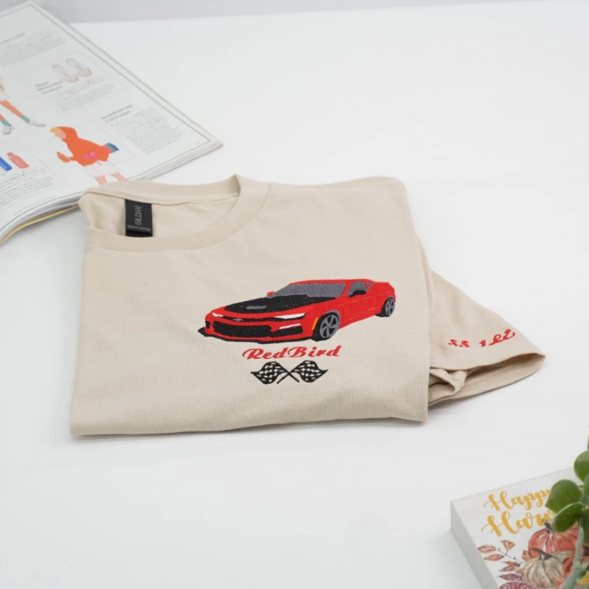Racing Car Custom T-Shirts - Sports Car Embroidered Apparel - Perfect Auto Racing Gift - Image 3