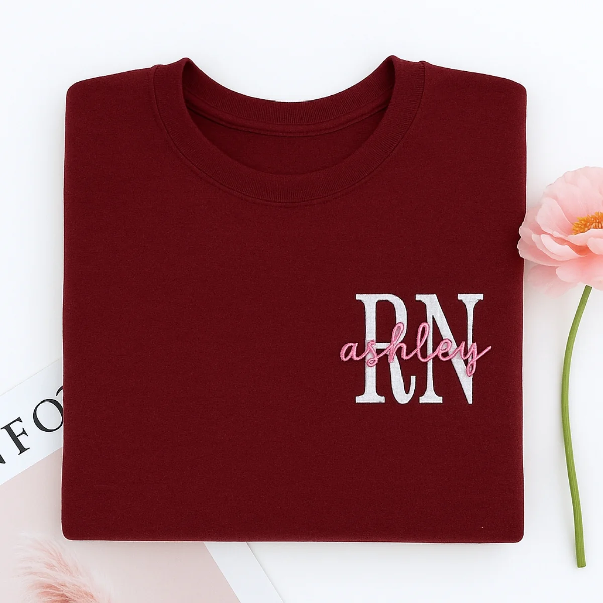 RN Custom Hoodies - Nurse Embroidered Sweatshirts - Personalized Healthcare Worker Gift - Image 6