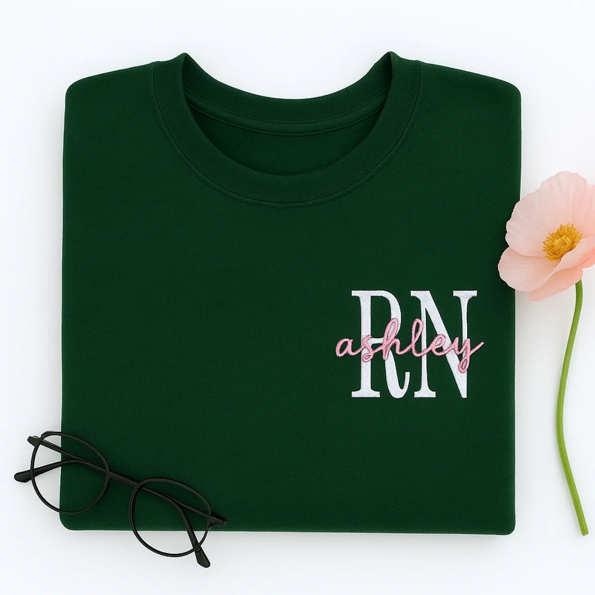 RN Custom Hoodies - Nurse Embroidered Sweatshirts - Personalized Healthcare Worker Gift - Image 7