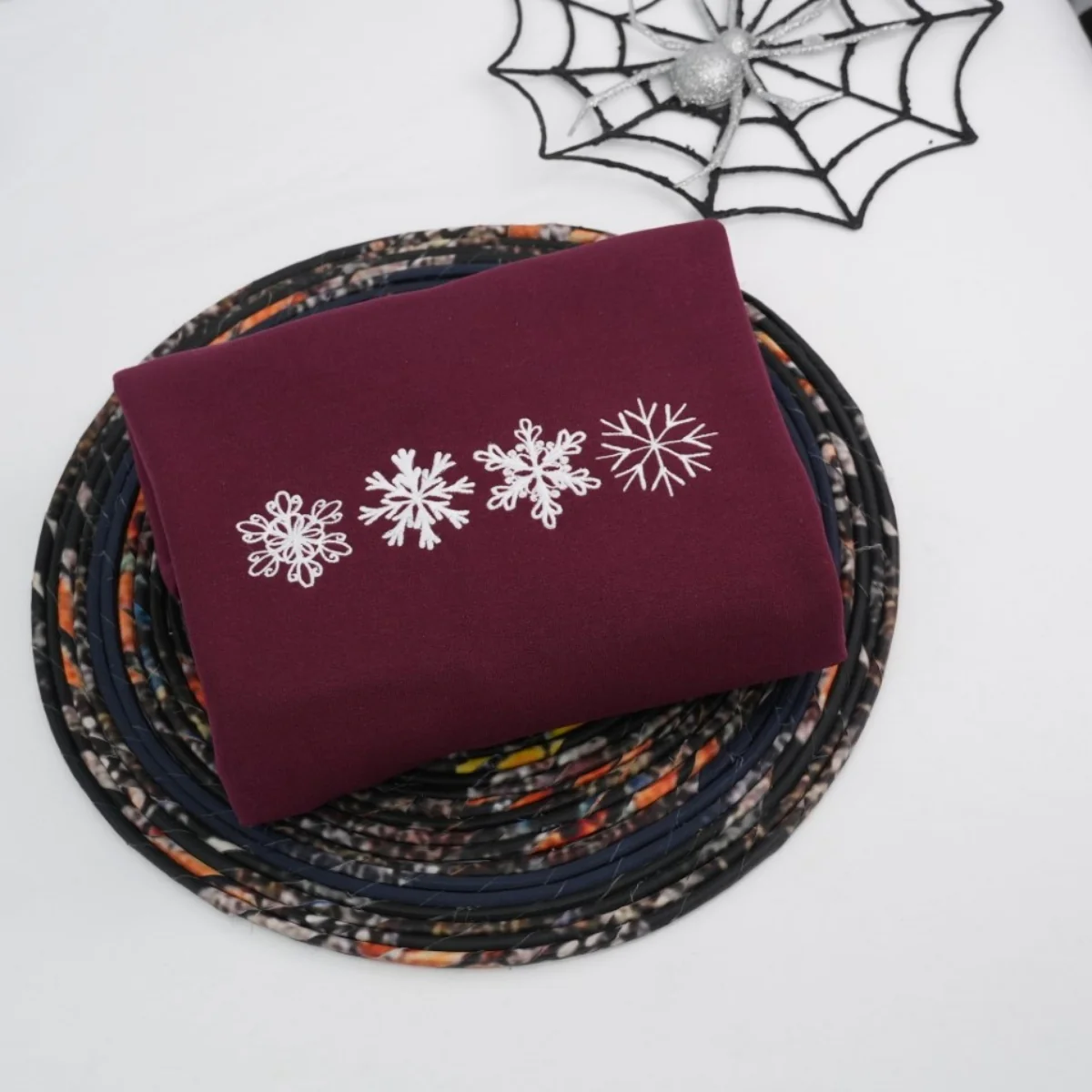 Snowflake Custom Hoodies - Winter Embroidered Sweatshirts - Perfect Holiday Christmas Gift - Image 3