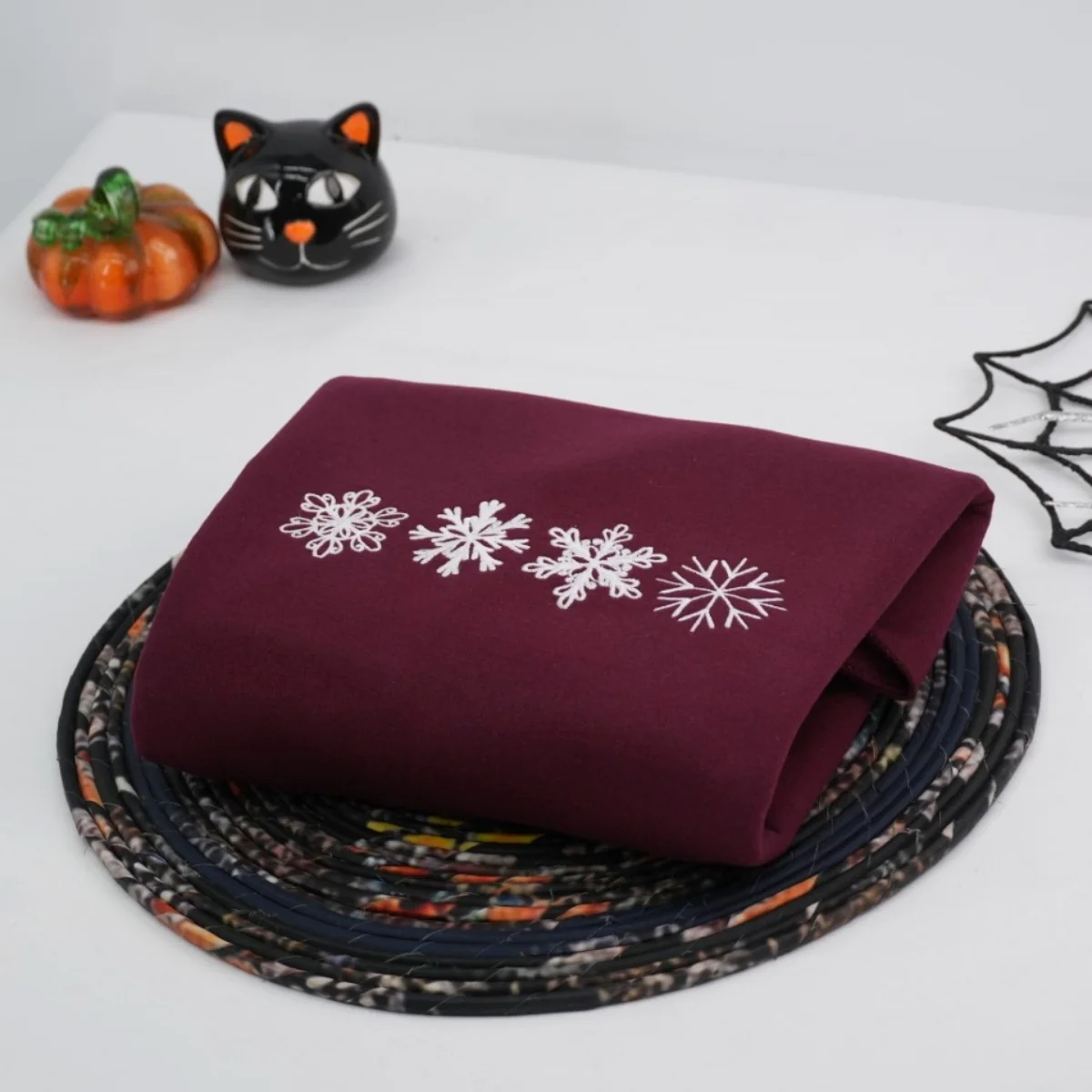 Snowflake Custom Hoodies - Winter Embroidered Sweatshirts - Perfect Holiday Christmas Gift - Image 4