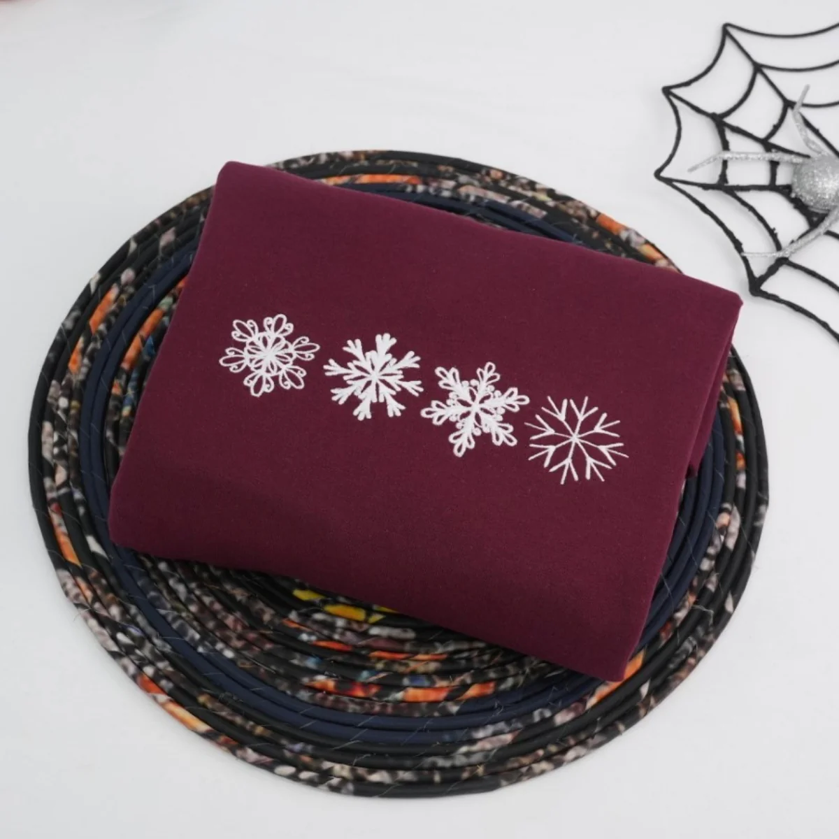 Snowflake Custom Hoodies - Winter Embroidered Sweatshirts - Perfect Holiday Christmas Gift - Image 5