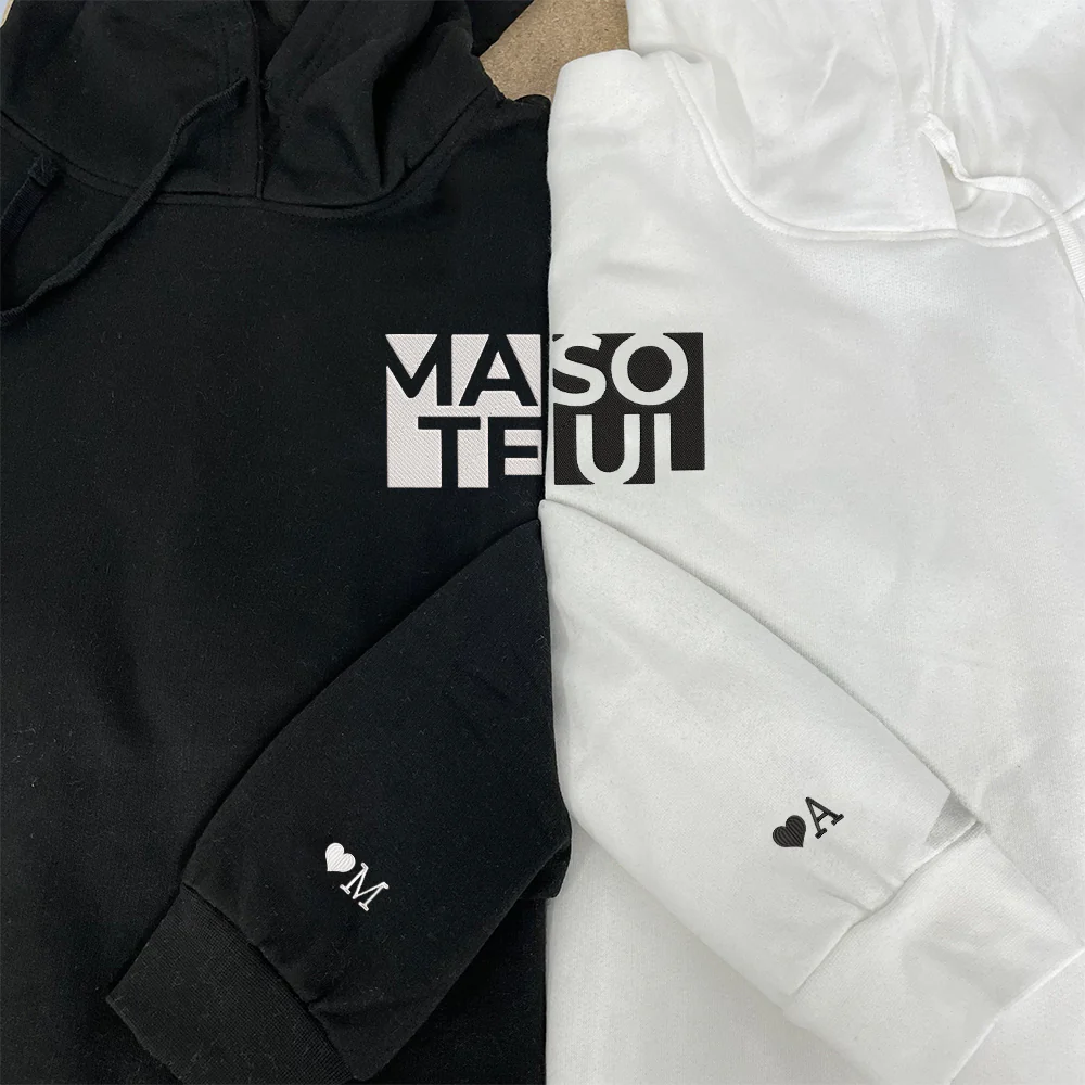 Soul Mate Matching Custom Embroidered Matching Hoodies For Couples - Image 3