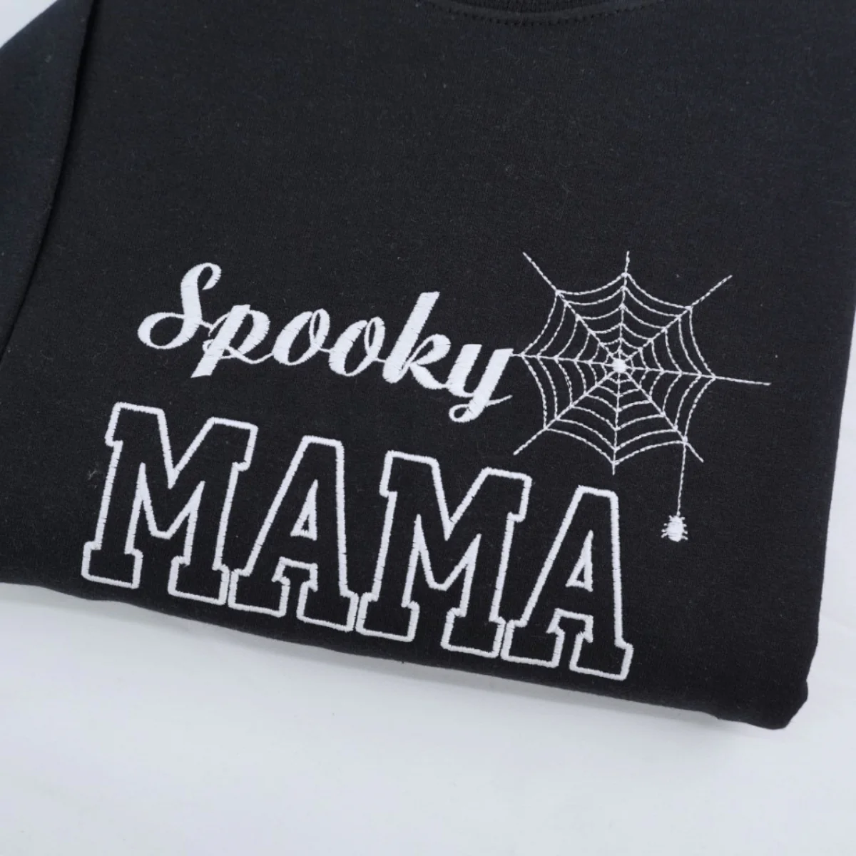 Spooky Mama Halloween Hoodies - Custom Embroidered Mom Sweatshirts - Perfect Halloween Gift - Image 3
