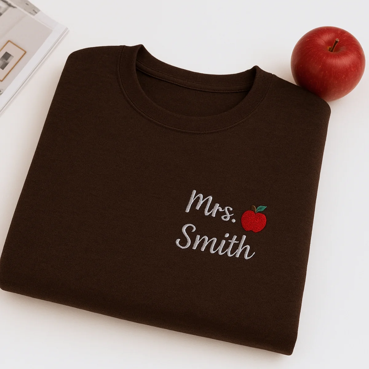 Teacher Custom Hoodies - Personalized Mrs Apple Embroidered Sweatshirts - Perfect Teacher Appreciation Gift - Image 7