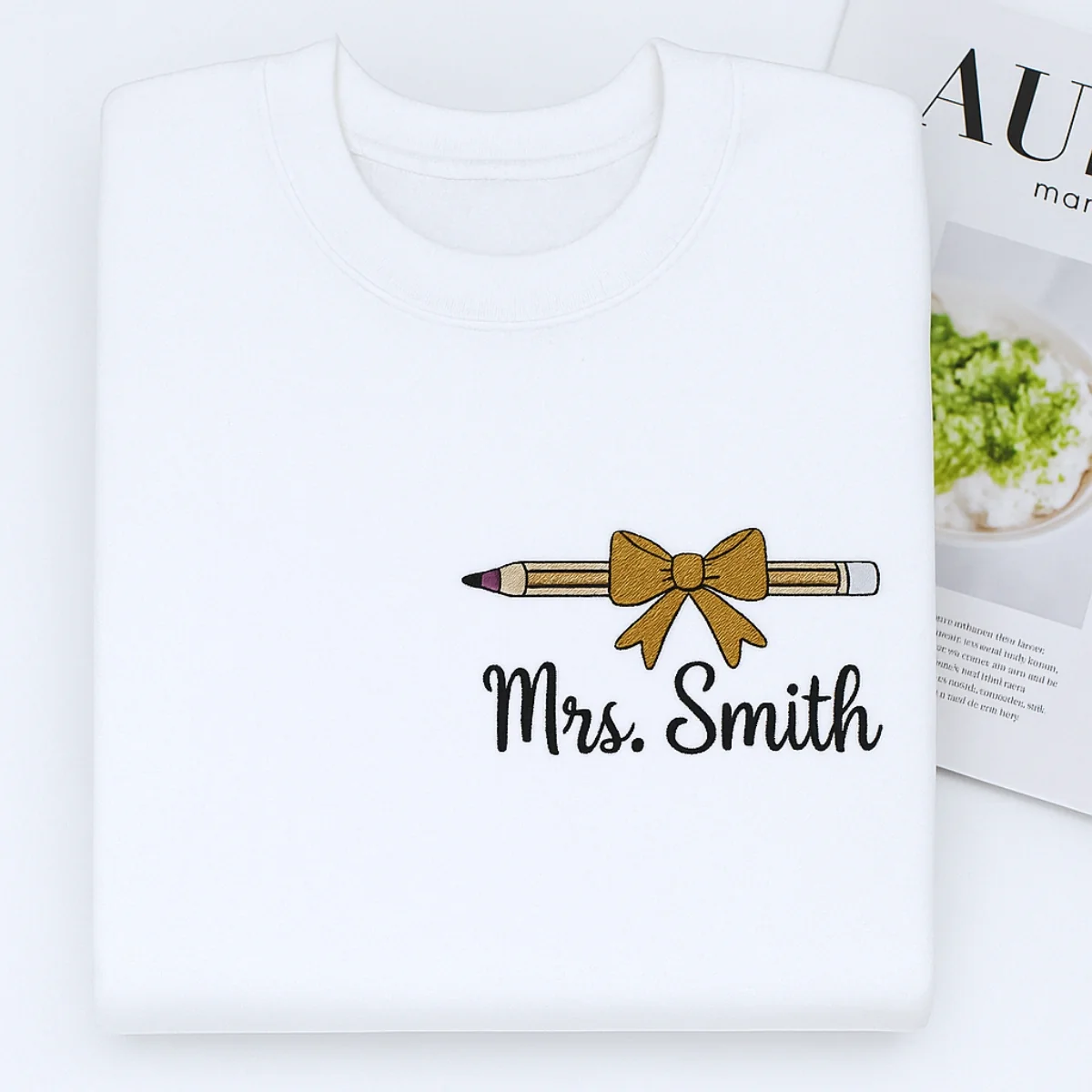 Teacher Custom Hoodies - Personalized Mrs Embroidered Sweatshirts - Perfect Teacher Appreciation Gift - Image 3