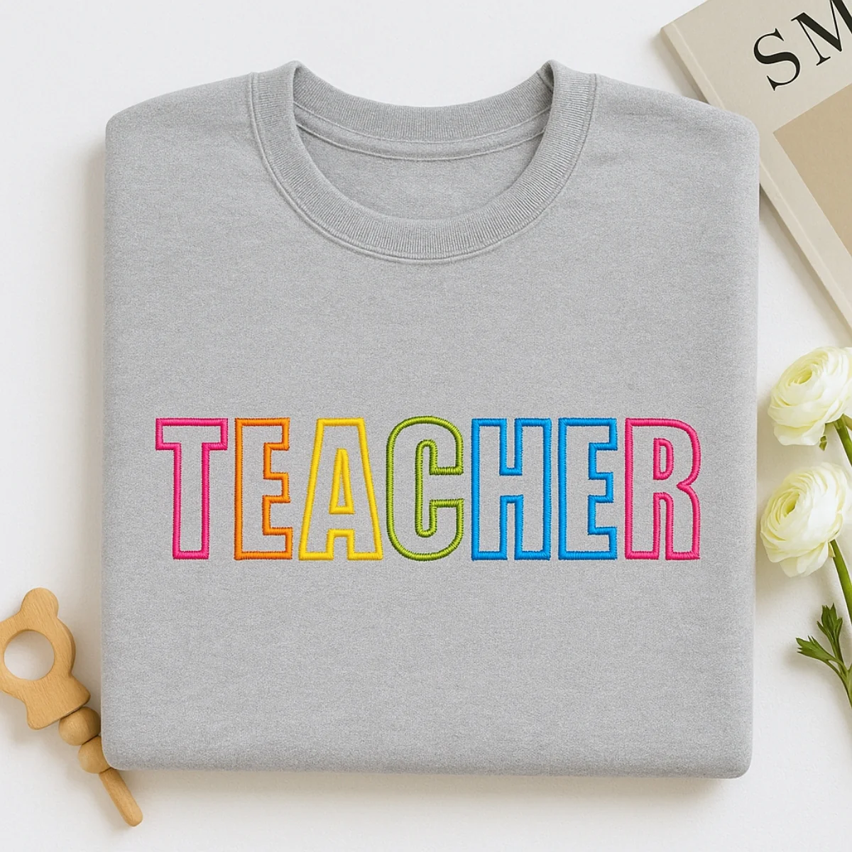 Custom Teacher Hoodies | Varsity Embroidered Teacher Sweatshirts - Perfect Educator Appreciation Gift - Image 7