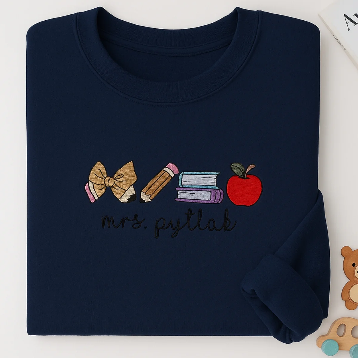 Teacher Custom Sweatshirts - Personalized Educator Embroidered Shirts - Perfect Teacher Gift - Image 6
