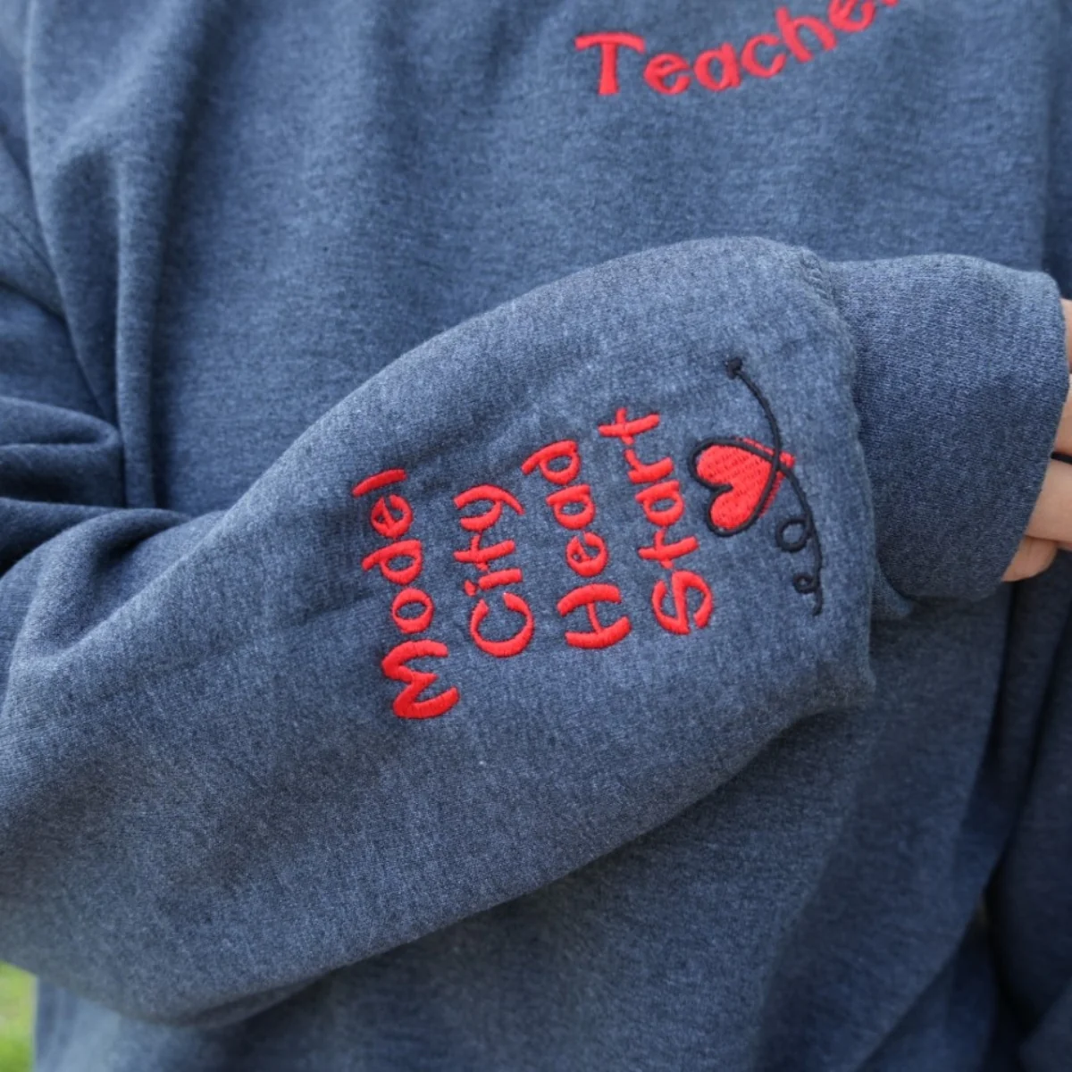Teacher Custom Sweatshirts - Inspire Create Repeat Embroidered - Perfect Educator Gift - Image 3