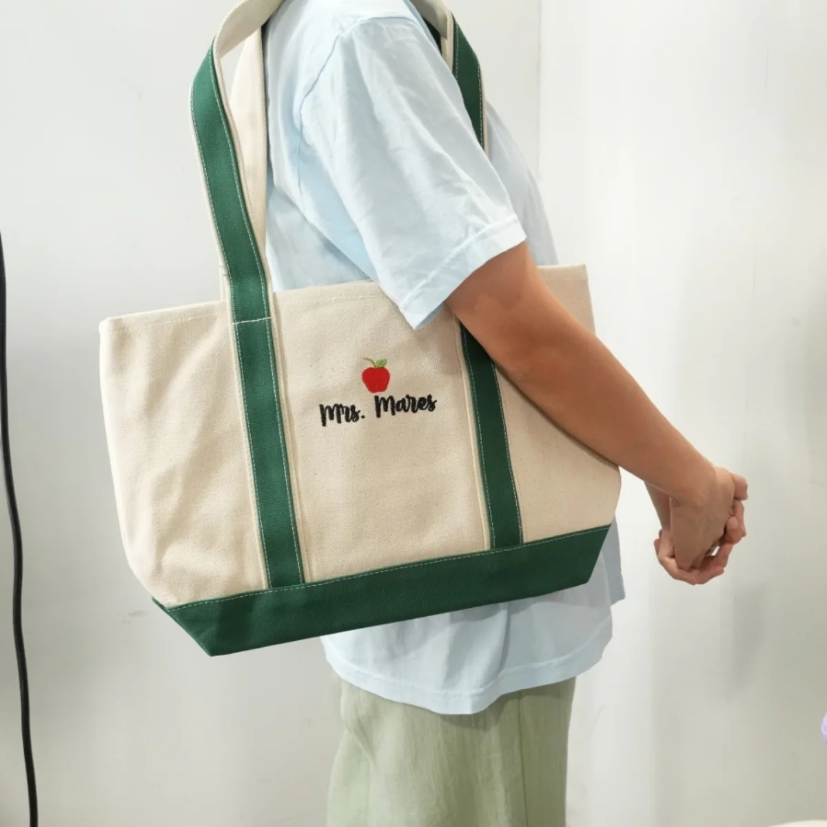 Teacher Custom Tote Bags - Personalized Miss Embroidered Bag - Perfect Educator Gift - Image 3