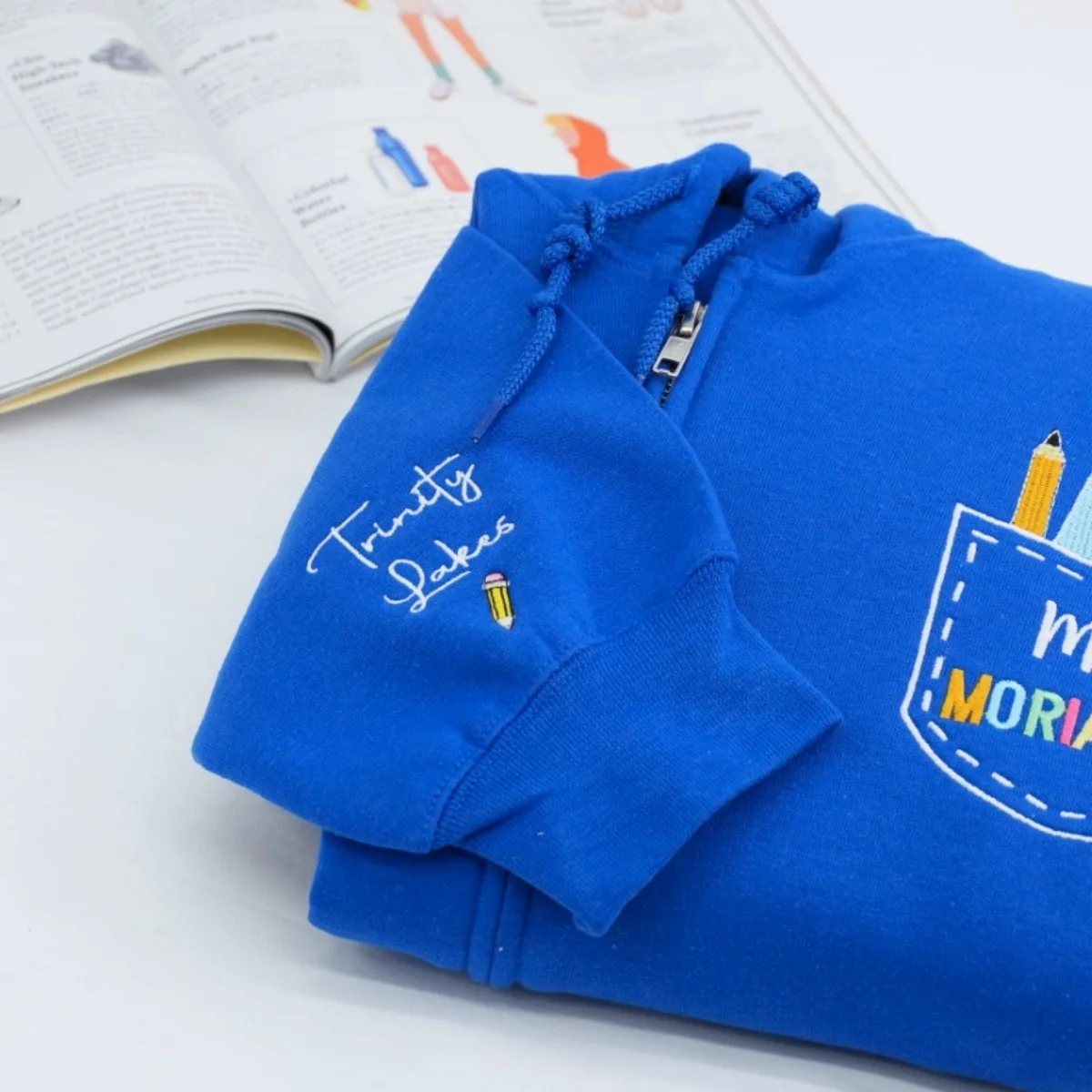 Teacher Pocket Quarter Zip Hoodies - Personalized Educator Embroidered Apparel - Perfect Teacher Gift - Image 7