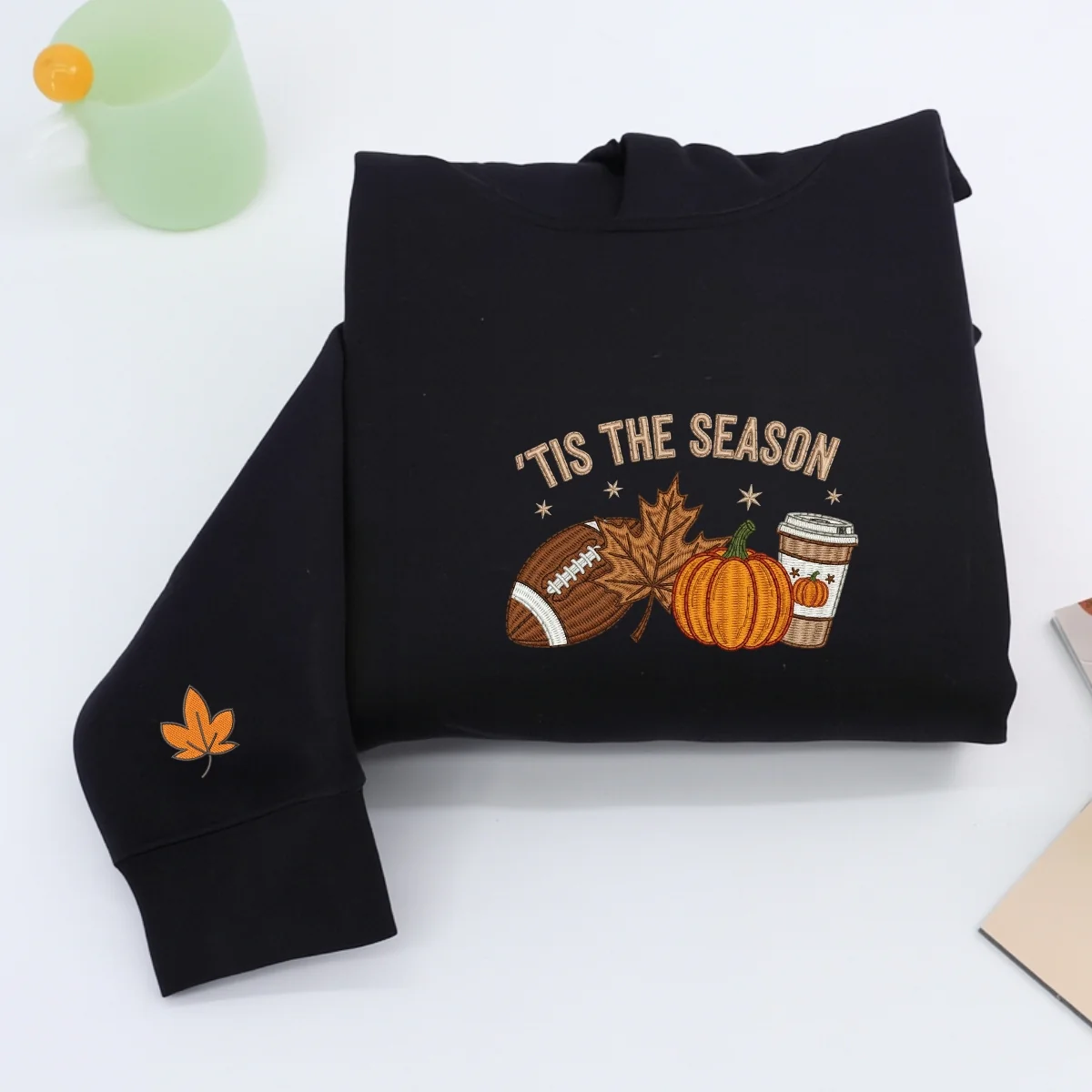 Tis The Season Fall Sweatshirt - Autumn Embroidered Hoodie - Perfect Halloween Gift - Image 5