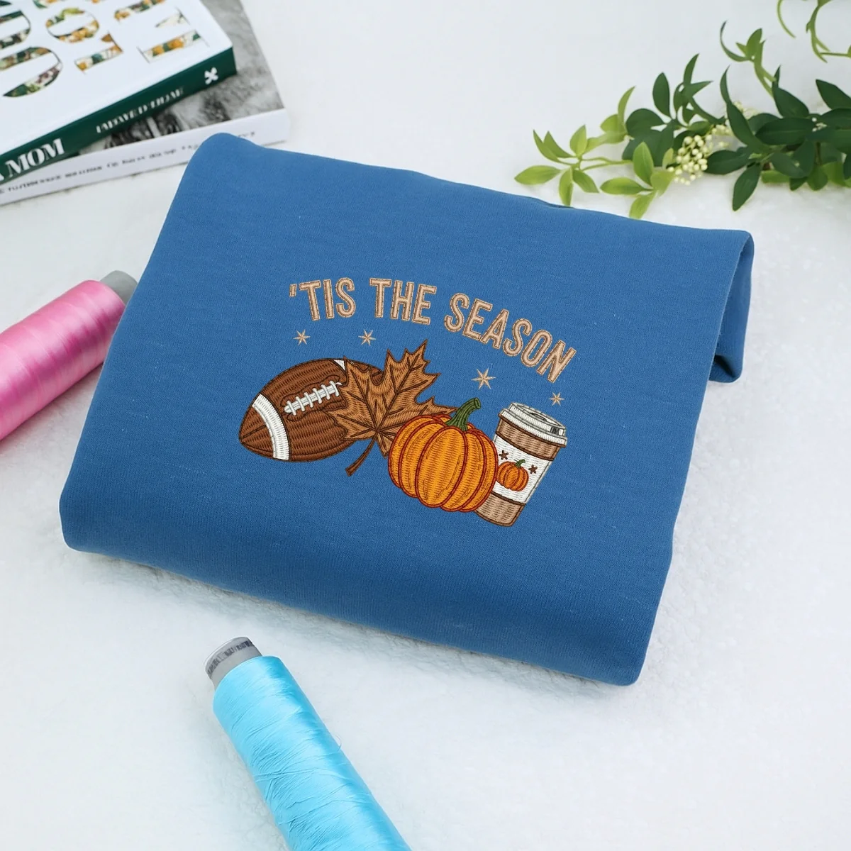 Tis The Season Fall Sweatshirt - Autumn Embroidered Hoodie - Perfect Halloween Gift - Image 7