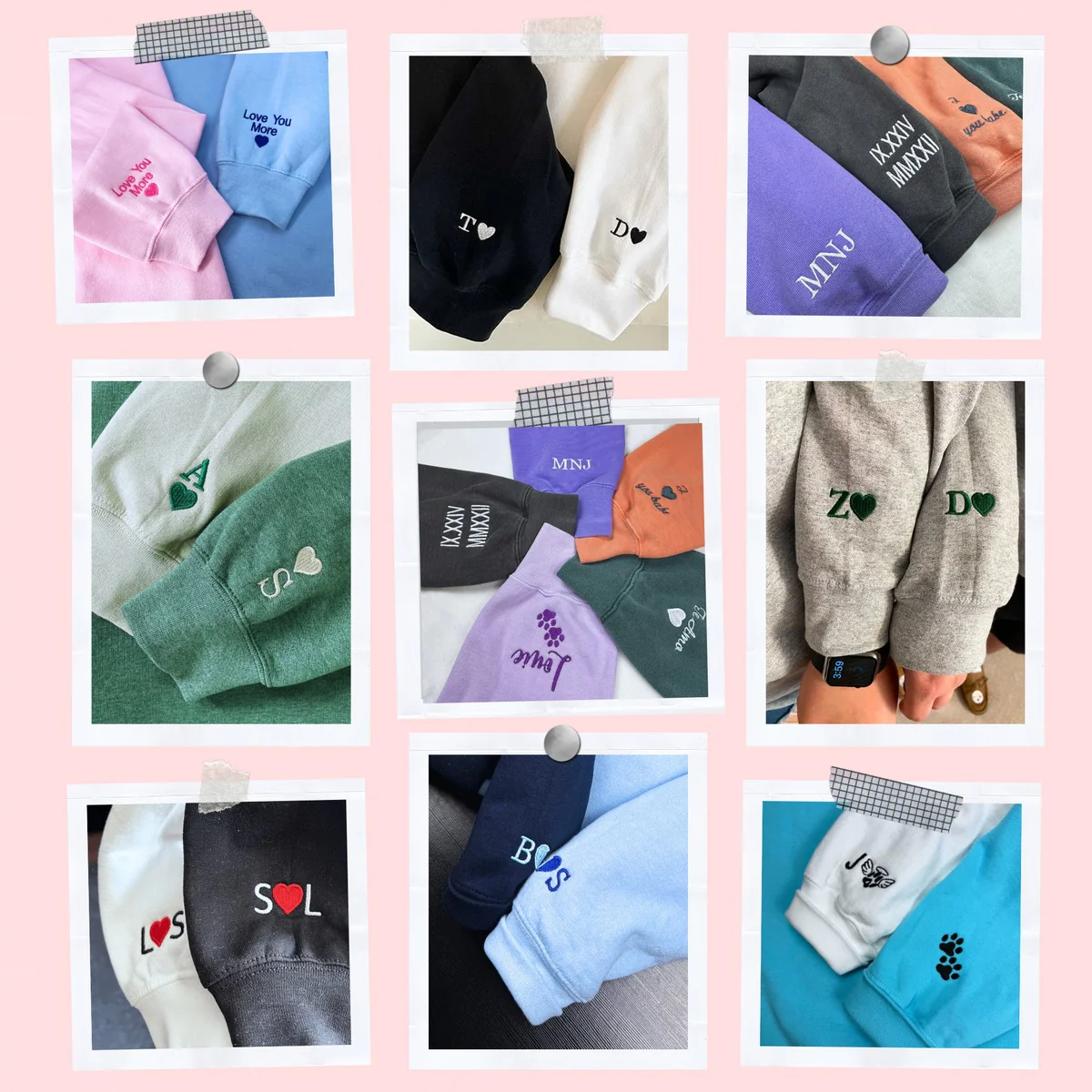 Custom Embroidered Couple Sweatshirts Hoodies, Personalized Portrait from Photo, Special Gift for Loved Ones - Image 6