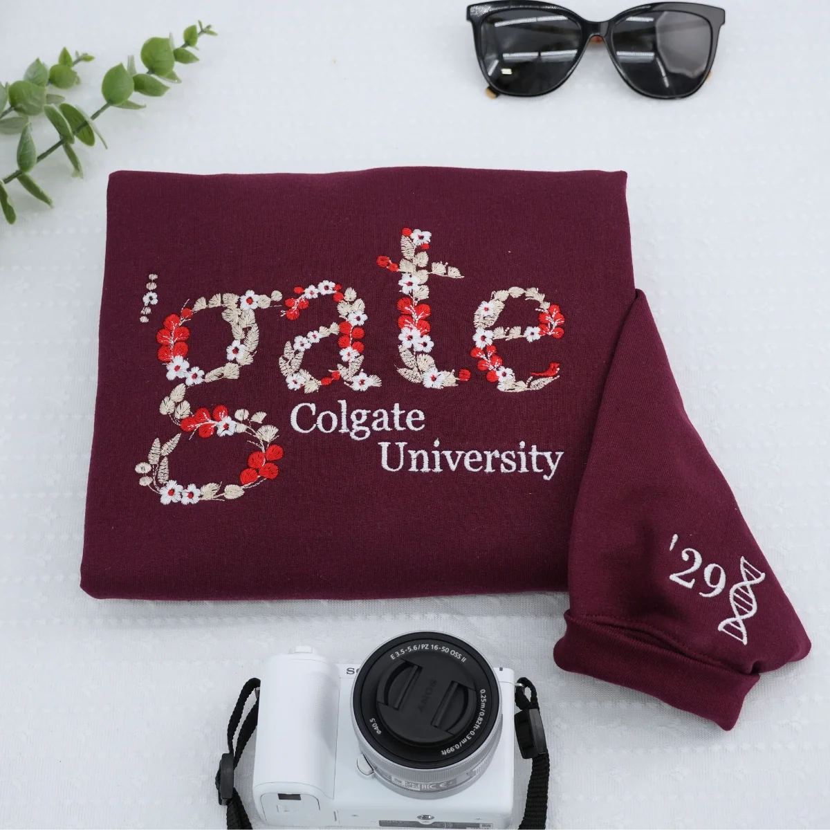 University Spirit Hoodies with Floral Design - College School Pride Sweatshirts - Custom Campus Apparel - Image 8