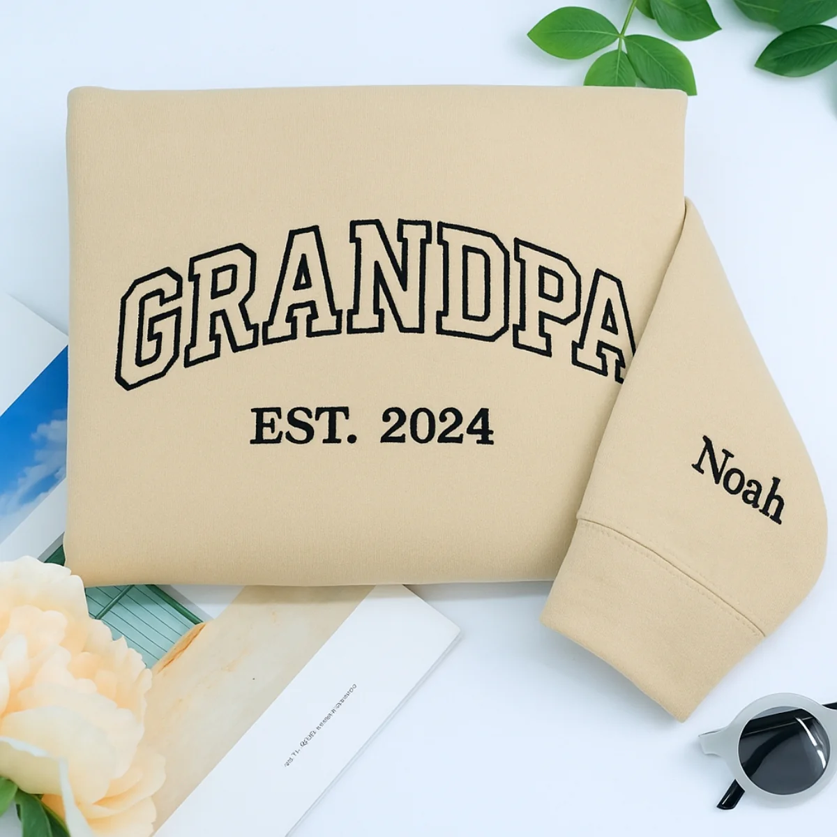 Varsity Grandpa Hoodie - Personalized Grandchildren Names Embroidered - Perfect Grandpa Gift - Image 4
