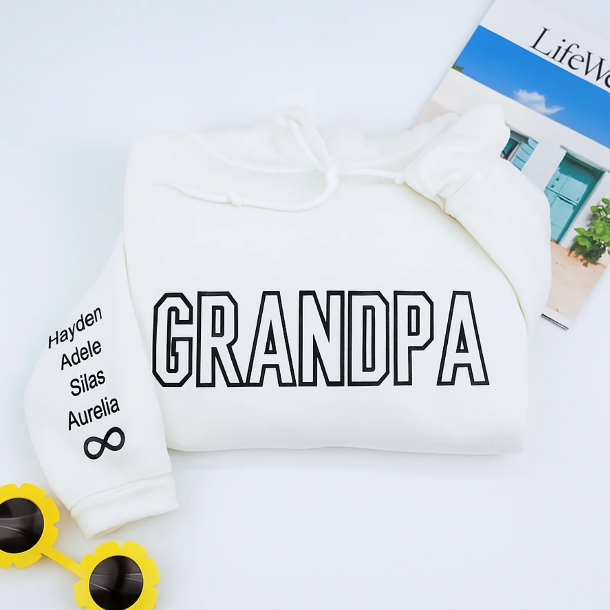 Varsity Grandpa Hoodie - Personalized Grandchildren Names Embroidered - Perfect Grandpa Gift - Image 5