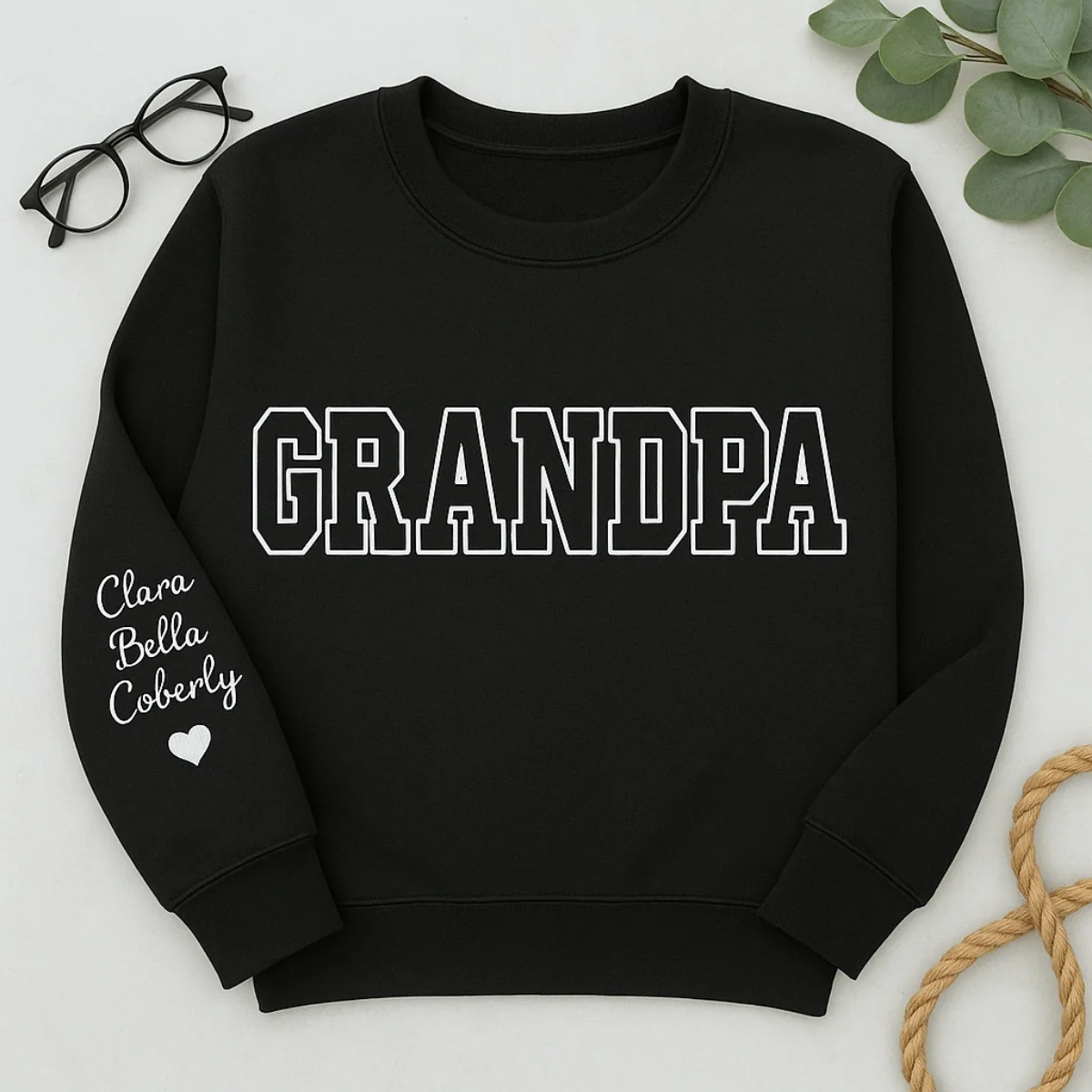 Varsity Grandpa Hoodie - Personalized Grandchildren Names Embroidered - Perfect Grandpa Gift - Image 6