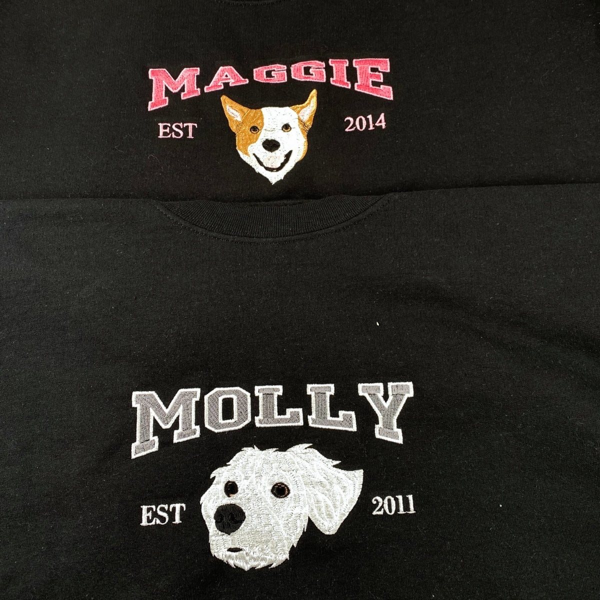 Varsity Pet Portrait Hoodies - Custom Dog College Style Embroidered Sweatshirts - Pet Parent Apparel with Name & Year - Image 8