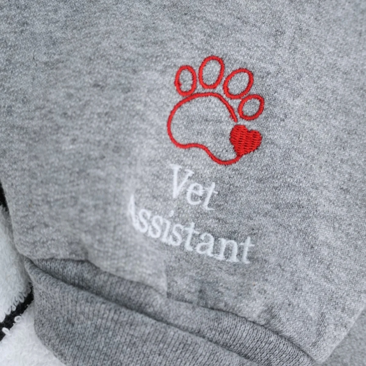 Vet Assistant Quarter Zip - Veterinary Embroidered Sweatshirts - Perfect Veterinarian Gift - Image 2
