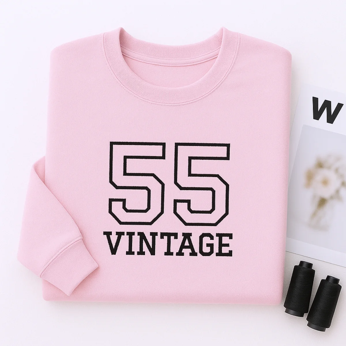 Vintage 55 Hoodies - Custom Retro Embroidered Sweatshirts - Perfect 70th Birthday Gift - Image 7