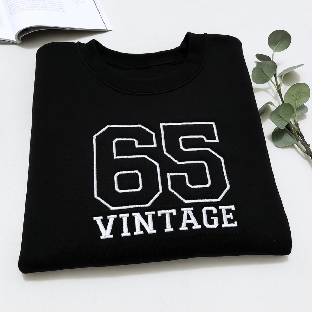 Vintage 65 Hoodies - Custom Retro Embroidered Sweatshirts - Perfect 60th Birthday Gift - Image 3
