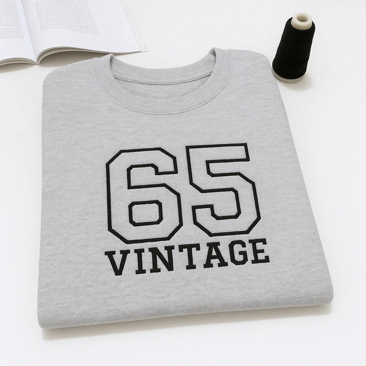 Vintage 65 Hoodies - Custom Retro Embroidered Sweatshirts - Perfect 60th Birthday Gift - Image 5