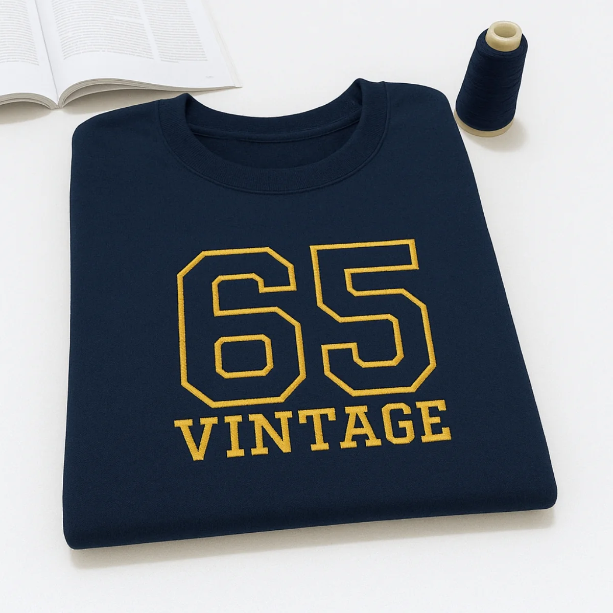 Vintage 65 Hoodies - Custom Retro Embroidered Sweatshirts - Perfect 60th Birthday Gift - Image 6