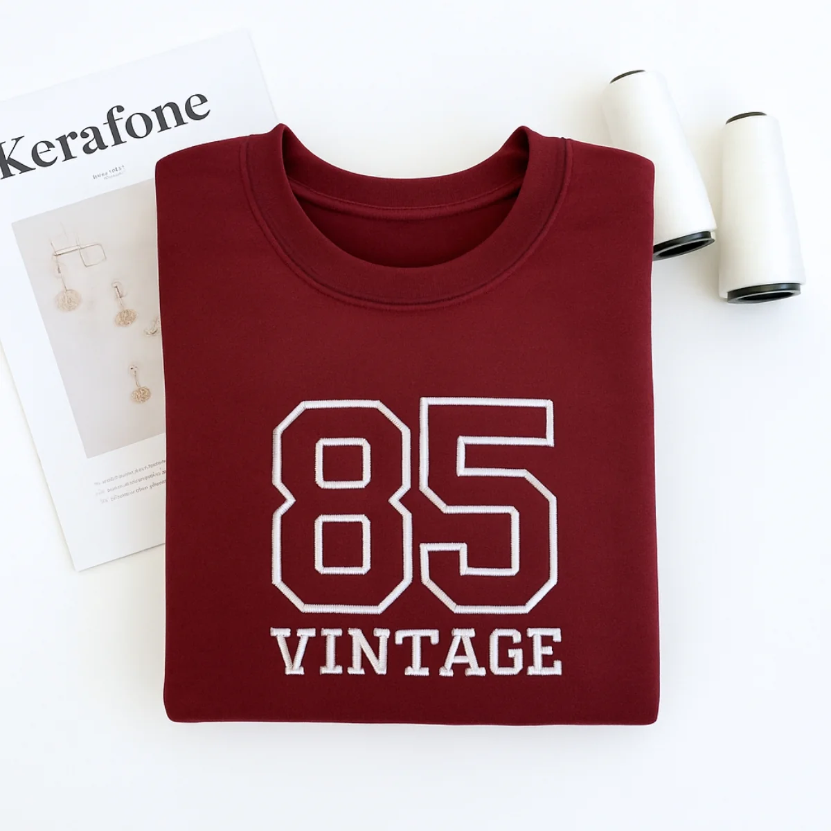 Vintage 85 Hoodies - Custom Retro Embroidered Sweatshirts - Perfect 40th Birthday Gift - Image 3