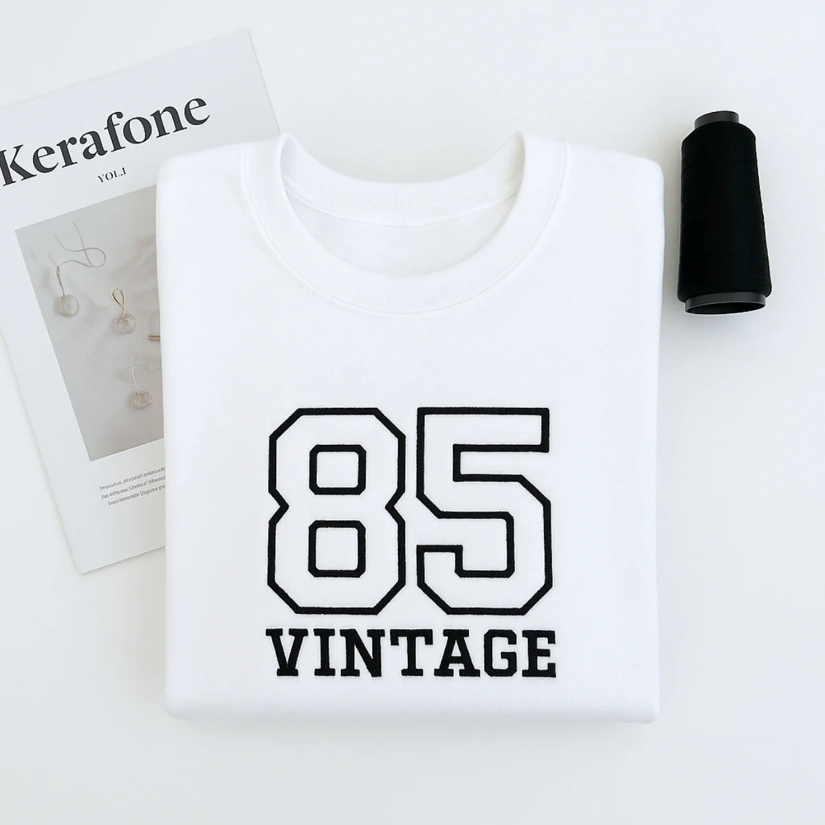 Vintage 85 Hoodies - Custom Retro Embroidered Sweatshirts - Perfect 40th Birthday Gift - Image 4