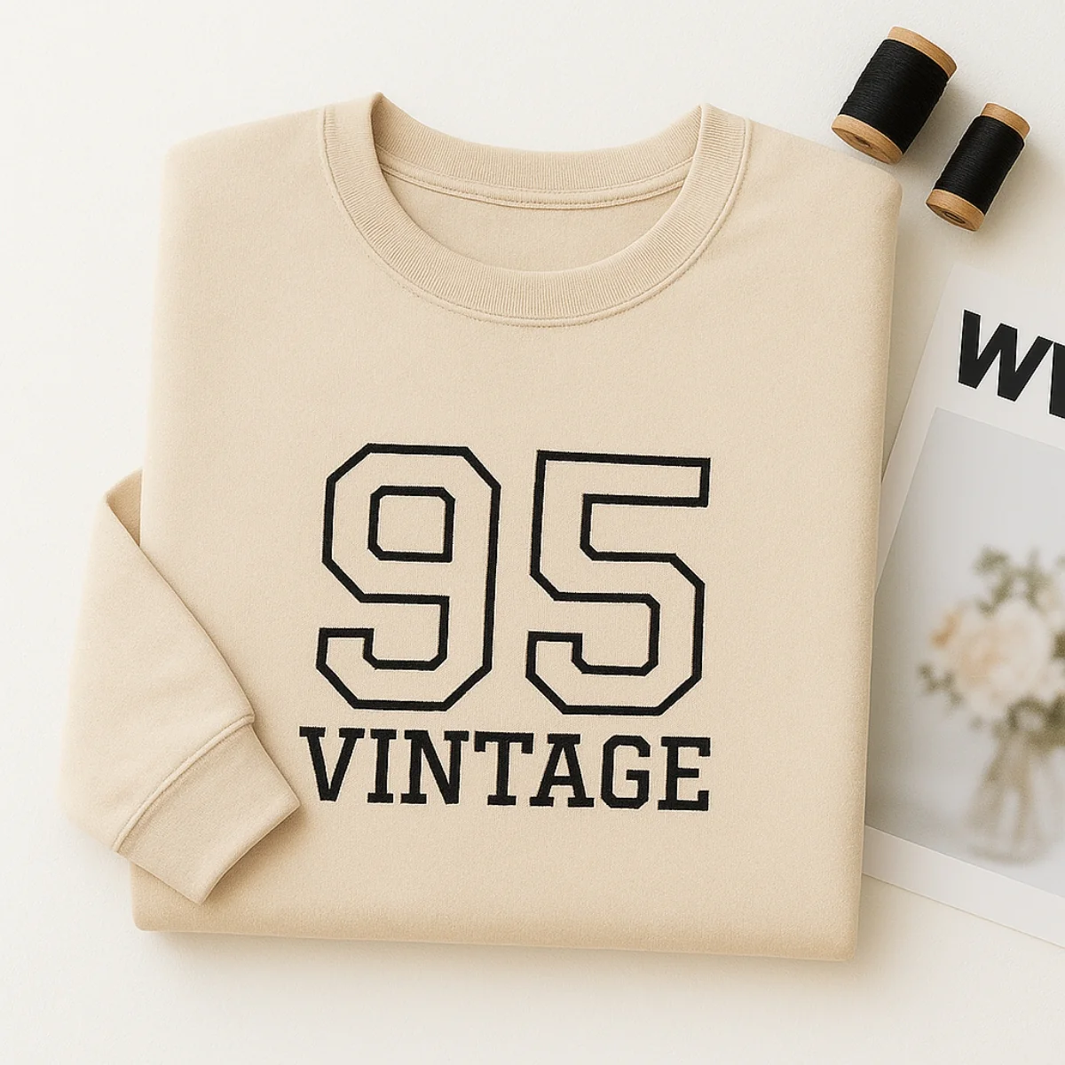 Vintage 95 Hoodies - Custom Retro Embroidered Sweatshirts - Perfect 30th Birthday Gift - Image 4