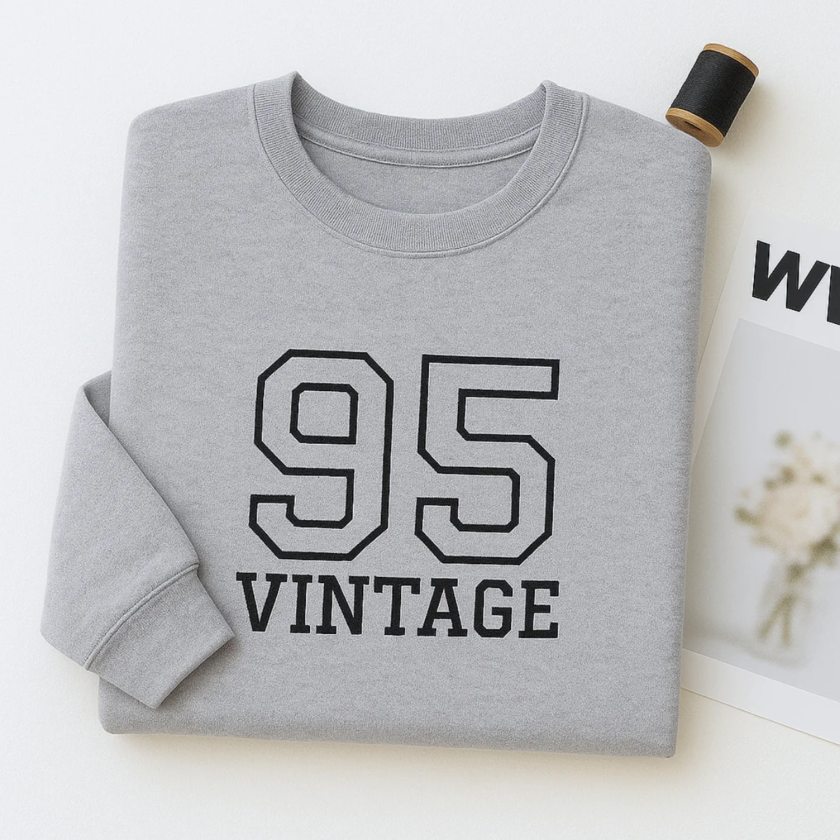 Vintage 95 Hoodies - Custom Retro Embroidered Sweatshirts - Perfect 30th Birthday Gift - Image 5